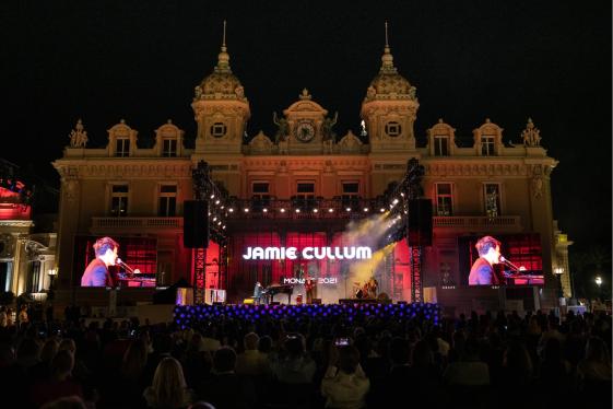 Jamie Cullum at the Monegasque Red Cross Summer Concert on July 16, 2021